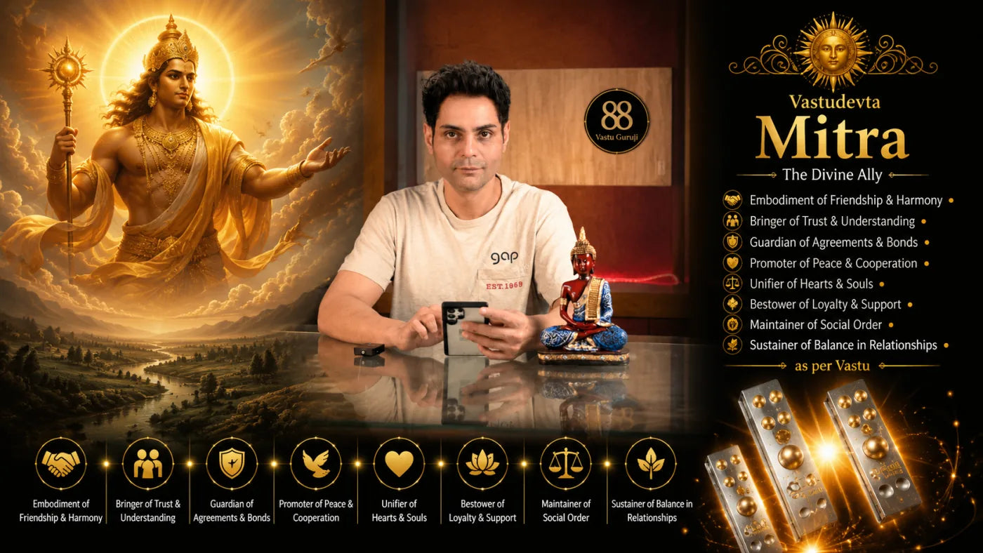 सम्पूर्ण सम्बन्ध-सुधार वास्तु संचय / Complete Relationship Vastu Collection — 7 Devtas + 4 Idols + 2 Tatva Rods
