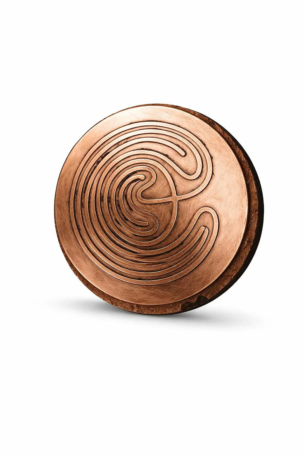 Copper Labyrinth Energy Disc — Sacred Healing & Meditation Tool