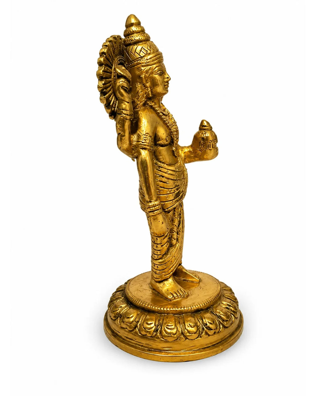 Dhanvantari Brass Idol – 7.5 Inch (Amrit Kalash, Ayurveda Devta)
