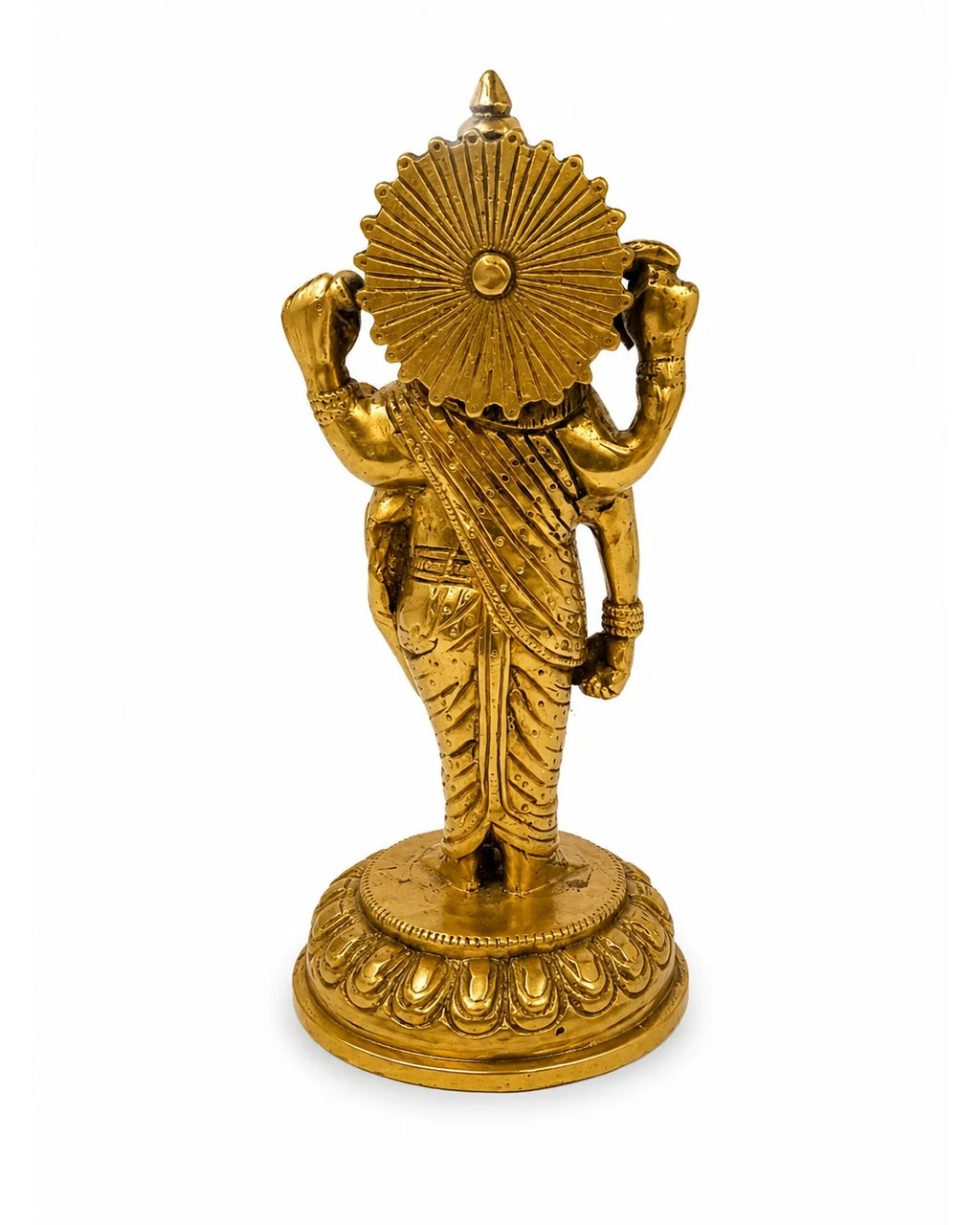 Dhanvantari Brass Idol – 7.5 Inch (Amrit Kalash, Ayurveda Devta)