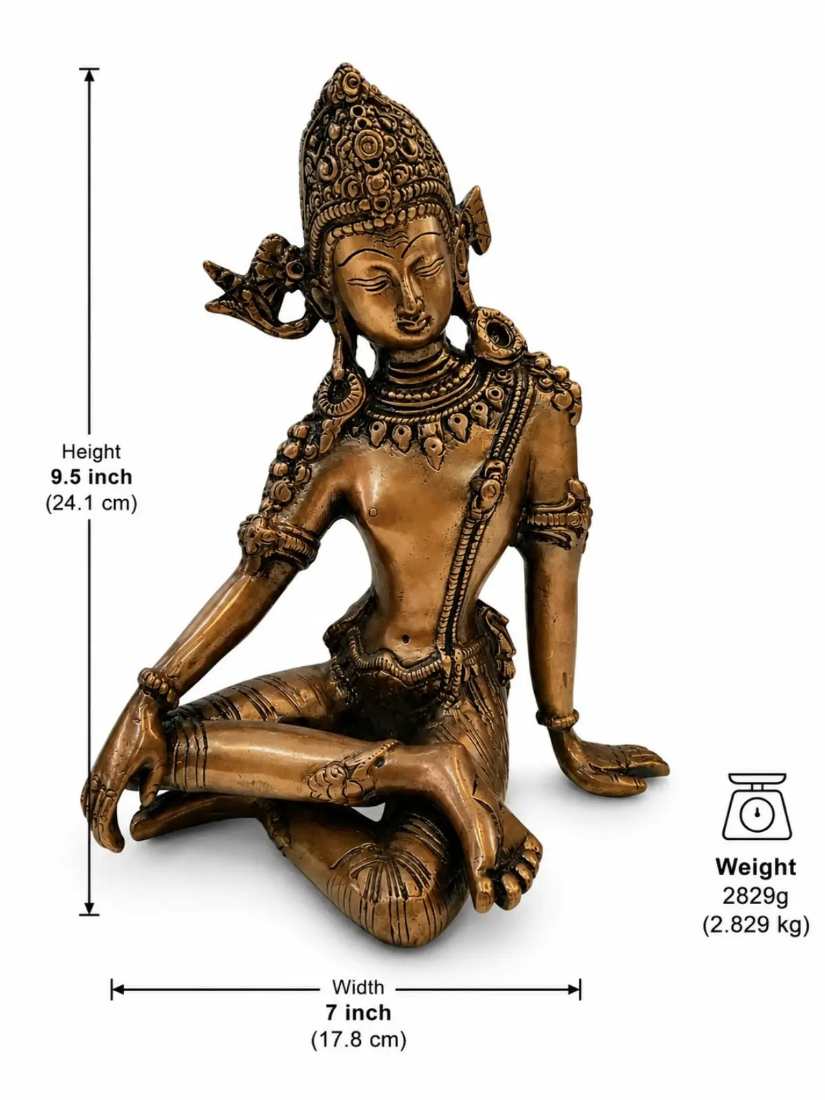 INDRA DEV 9.5″ Copper Coated