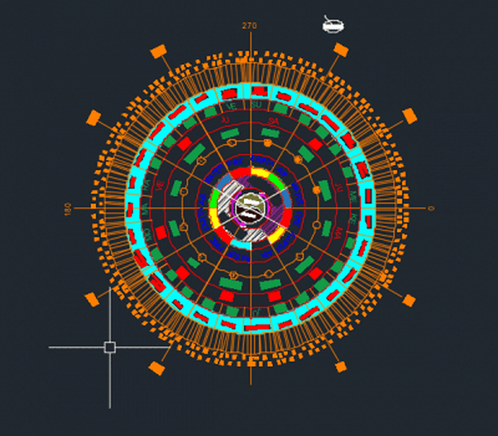 Kundli Chakra (Autocad File DWG)