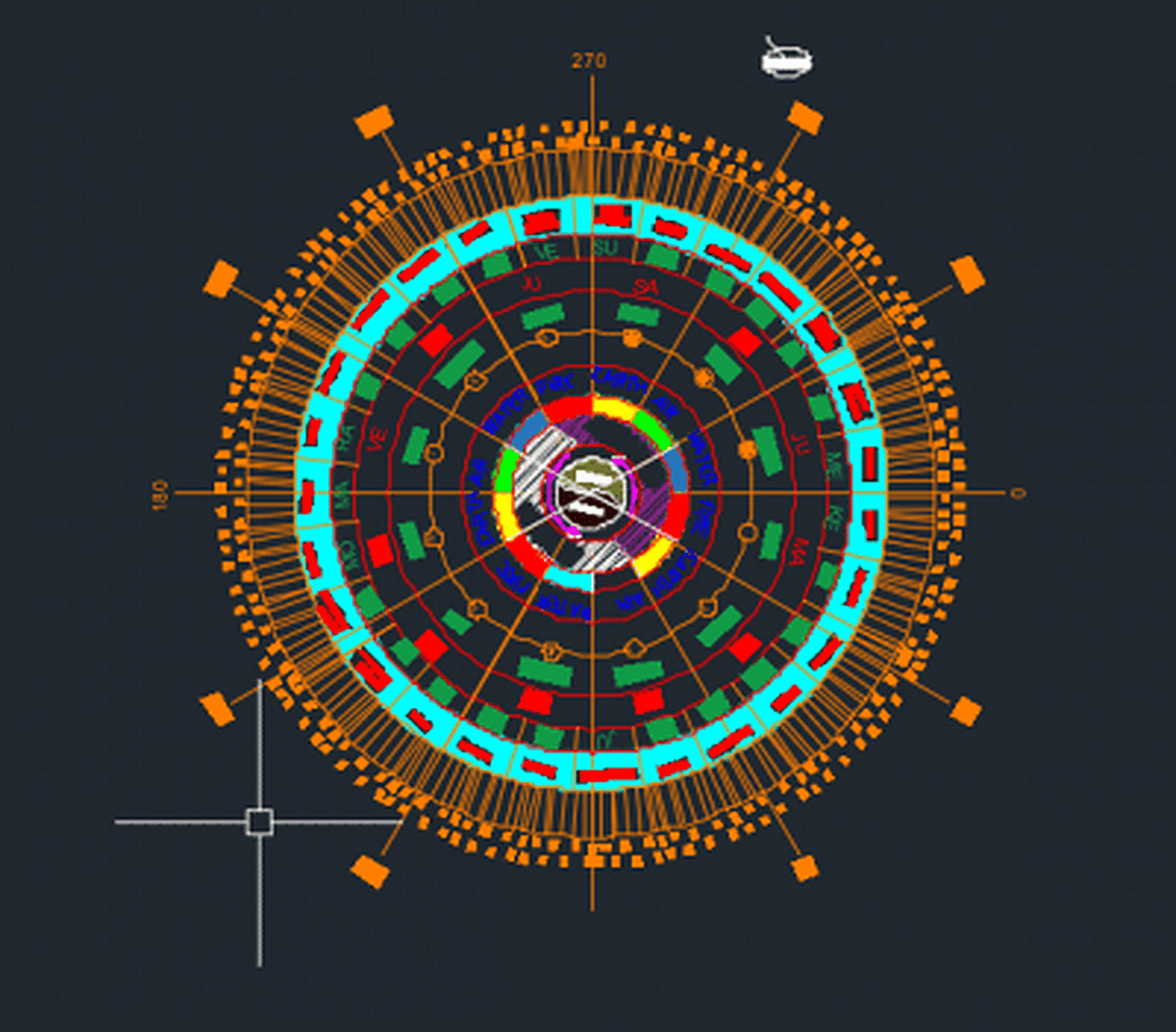 Kundli Chakra (Autocad File DWG)