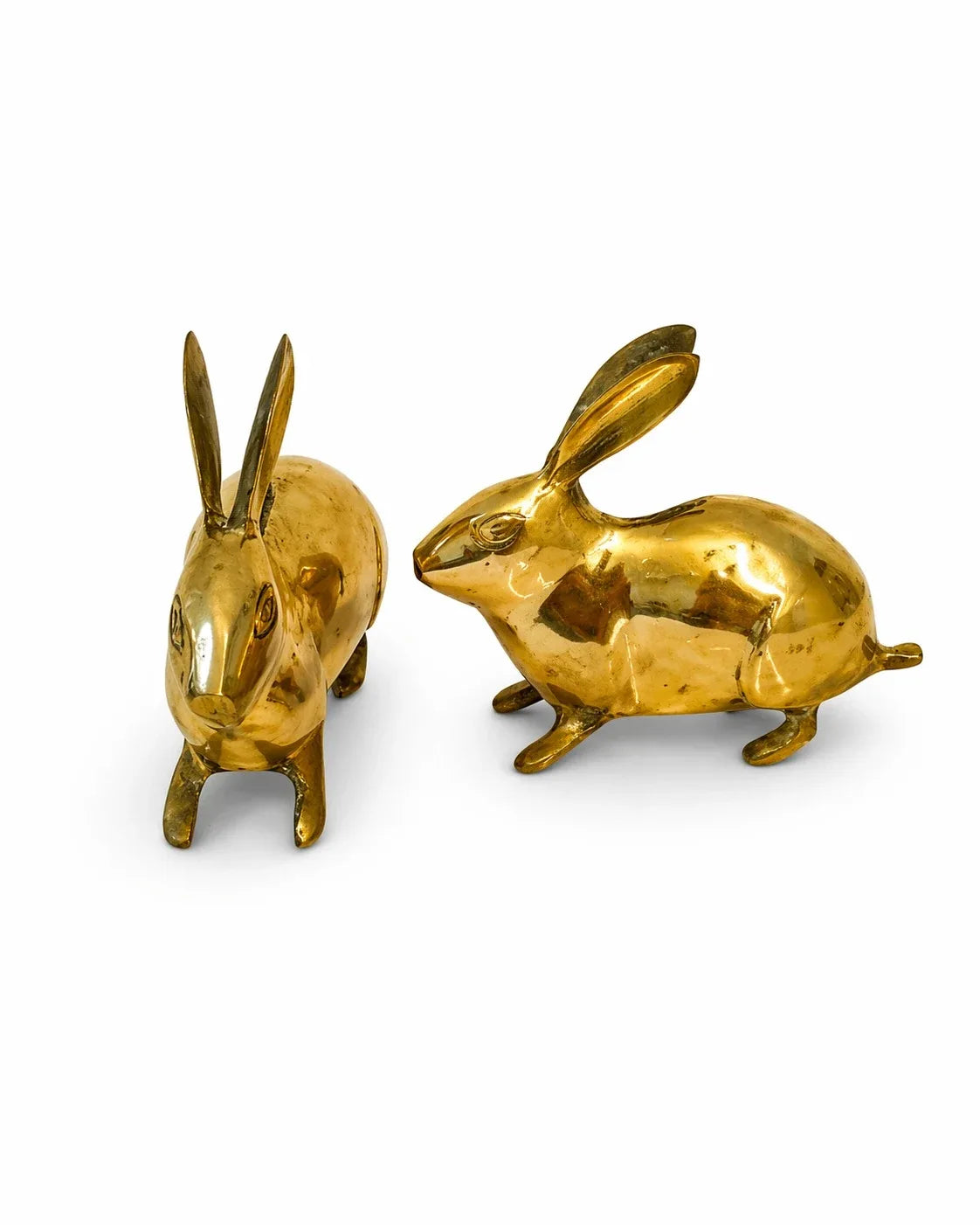 Brass Rabbit Pair (Golden Finish - 900 Gram)