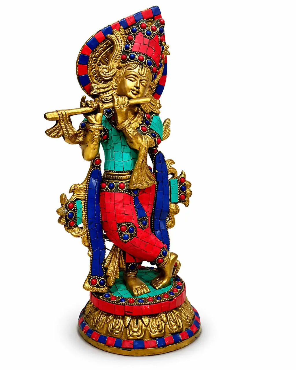 Radha Krishna Divine Idol (Premium Mosaic Stone Work - 2900 Gram)
