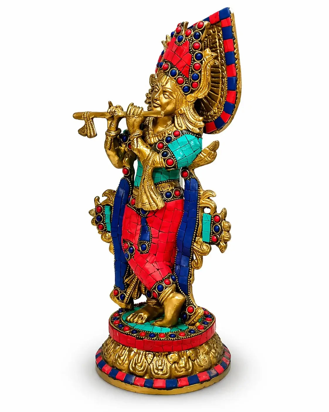 Radha Krishna Divine Idol (Premium Mosaic Stone Work - 2900 Gram)