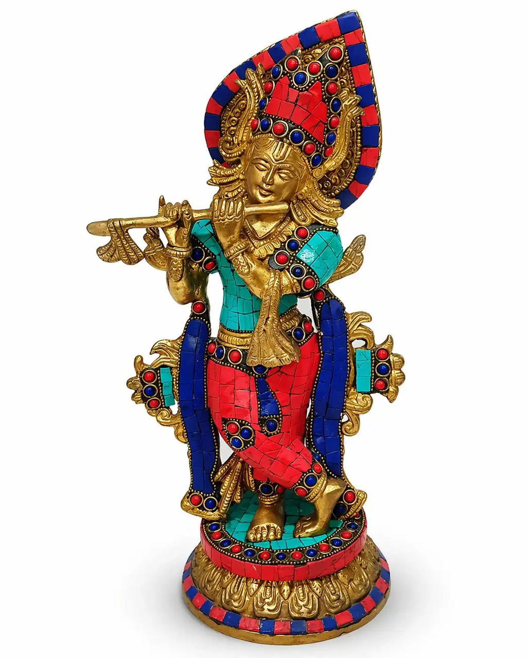 Radha Krishna Divine Idol (Premium Mosaic Stone Work - 2900 Gram)