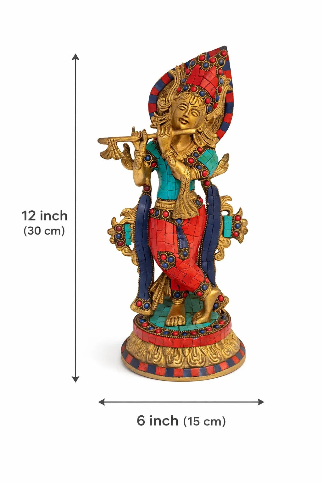 Radha Krishna Divine Idol (Premium Mosaic Stone Work - 2900 Gram)