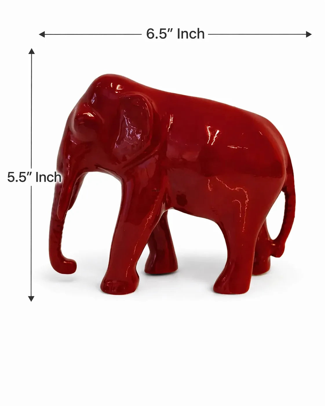 Elephant Decor Statue - Red Variant