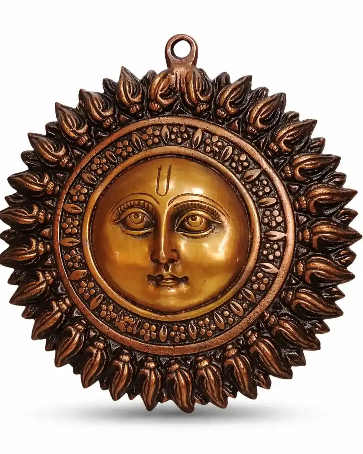 Surya Dev 8 Inch Wall Decor - Copper Variant