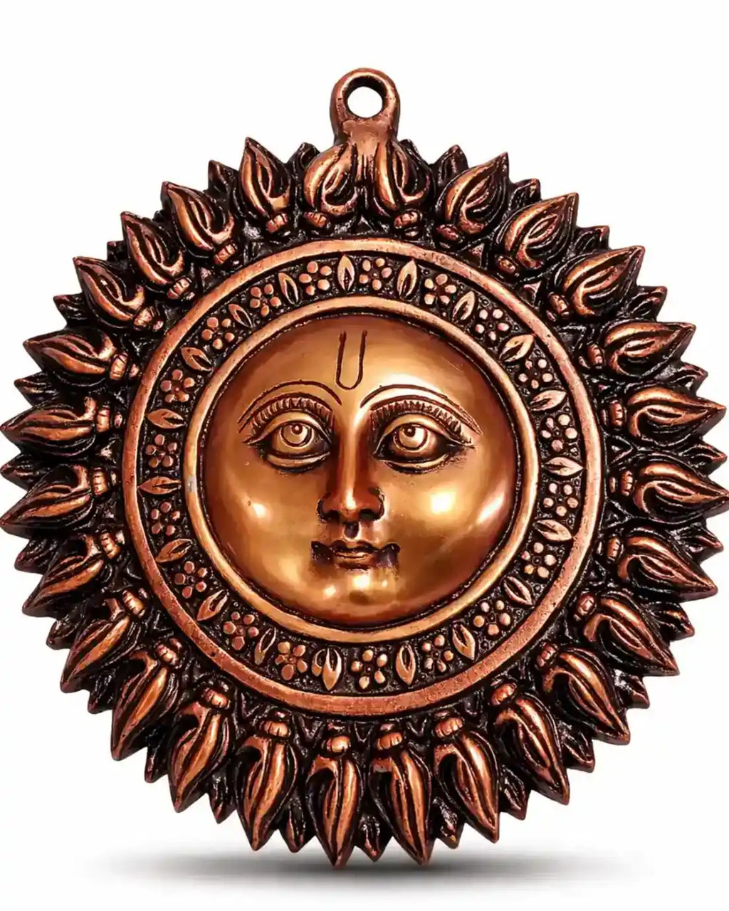 Surya Dev 8 Inch Wall Decor - Copper Variant