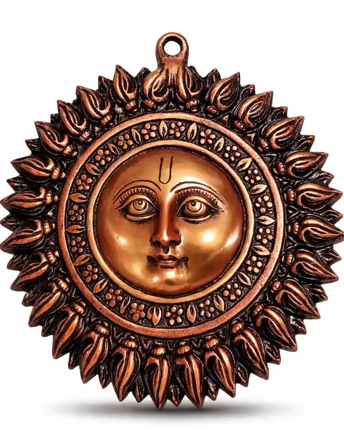 Surya Dev 8 Inch Wall Decor - Copper Variant