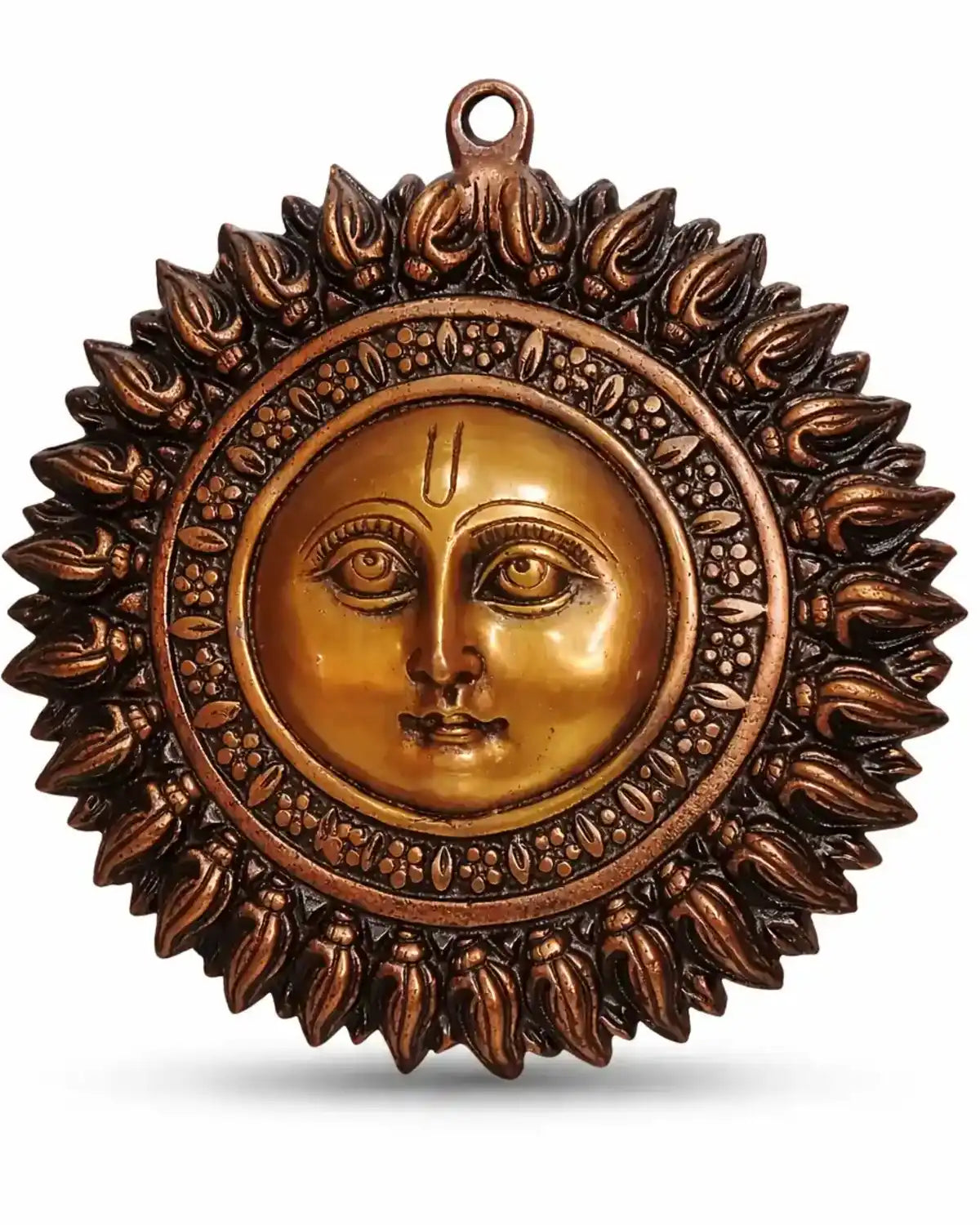 Surya Dev 8 Inch Wall Decor - Copper Variant