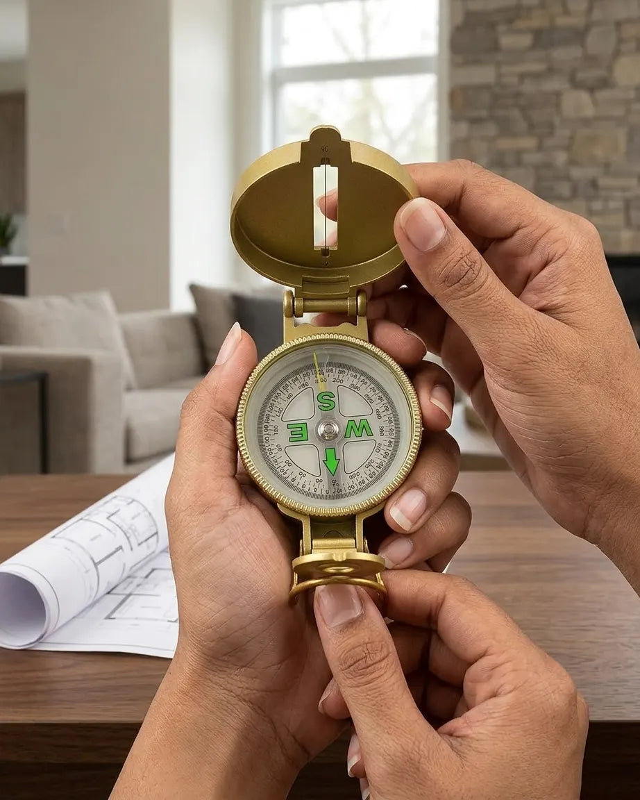 Vastu Compass — Brass Lensatic Direction Finder