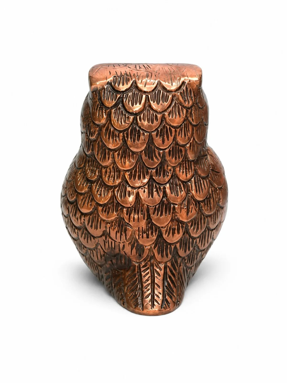 Copper-Coated Brass Owl Idol (तांबा-लेपित पीतल का उल्लू) — Maa Lakshmi Vahan Vastu Symbol for Wealth, Prosperity, Wisdom & Kuber Krupa