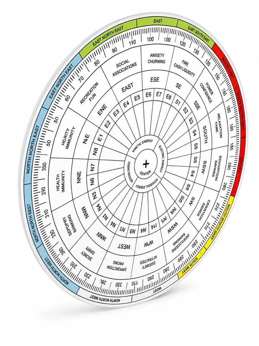 Vastu Chakra Plotting Disc — 6 inch Energy Edition (₹650 Direction-Effect Mapping Tool)