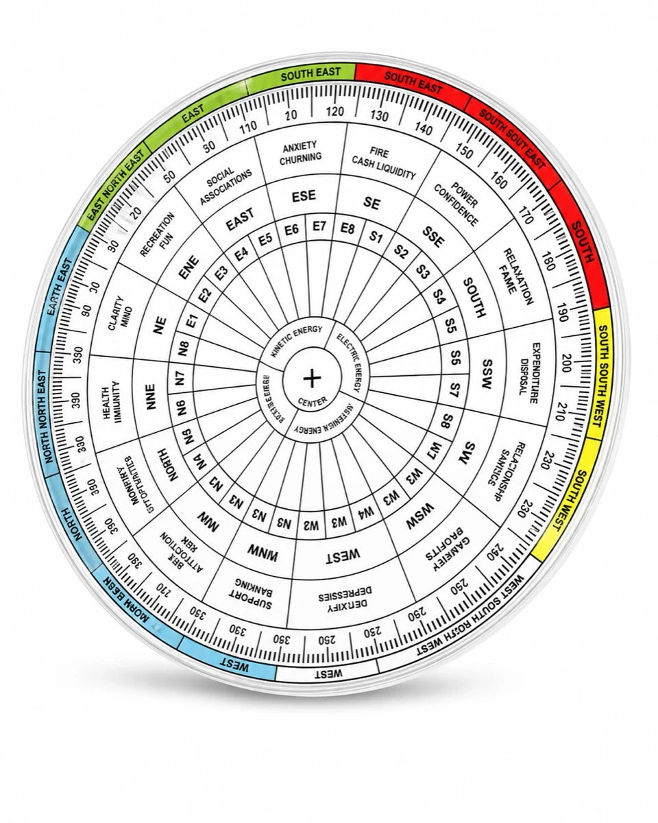 Vastu Chakra Plotting Disc — 6 inch Energy Edition (₹650 Direction-Effect Mapping Tool)