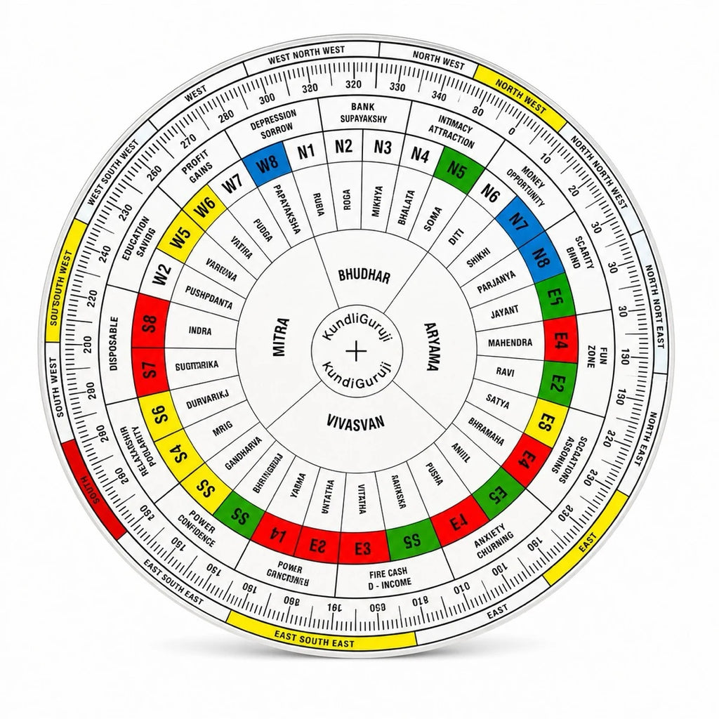 Vastu Chakra Plotting Disc — 6 inch Light Edition (Budget Vastu Mapping Tool)