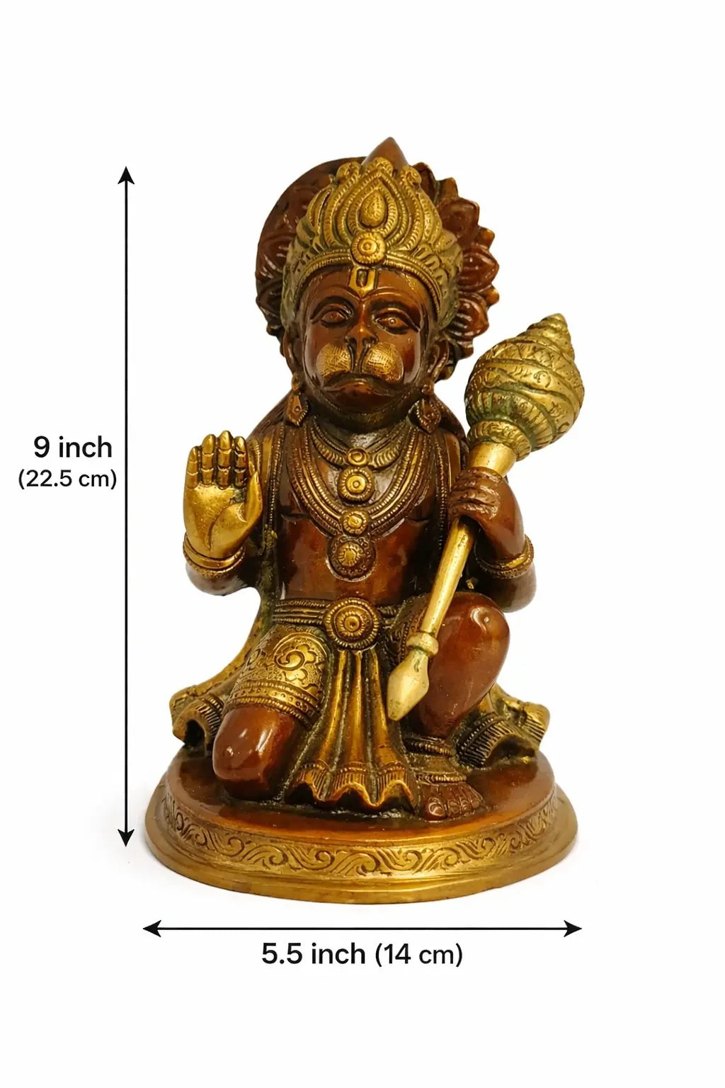 Veer Hanuman Idol (3.25 KG Premium Protection Vastu Murti - 9 Inch)